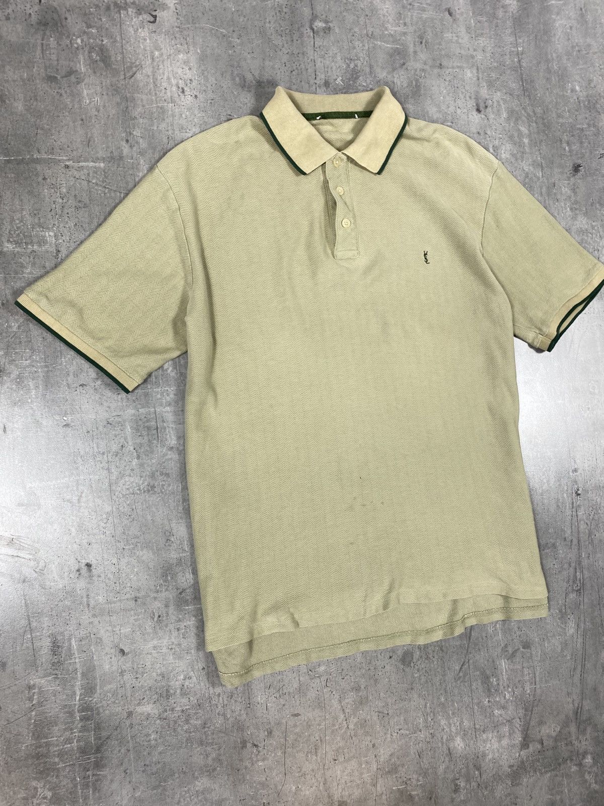 Vintage Rare Vintage Yves Saint Laurent Knit Polo T-Shirt YSL Size US XL / EU 56 / 4 - 3 Thumbnail