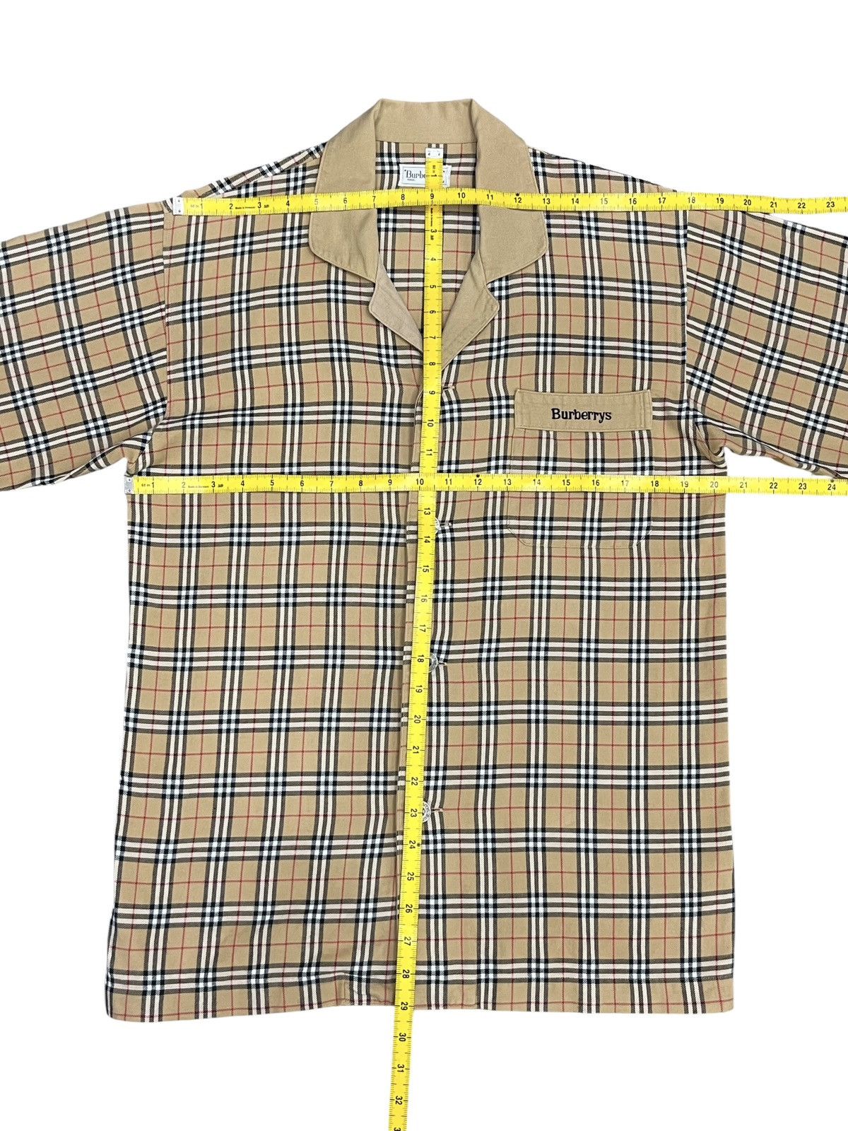 Burberry Vintage BURBERRYS' Nova Check Longsleeve Pajama Shirt Size US S / EU 44-46 / 1 - 12 Thumbnail