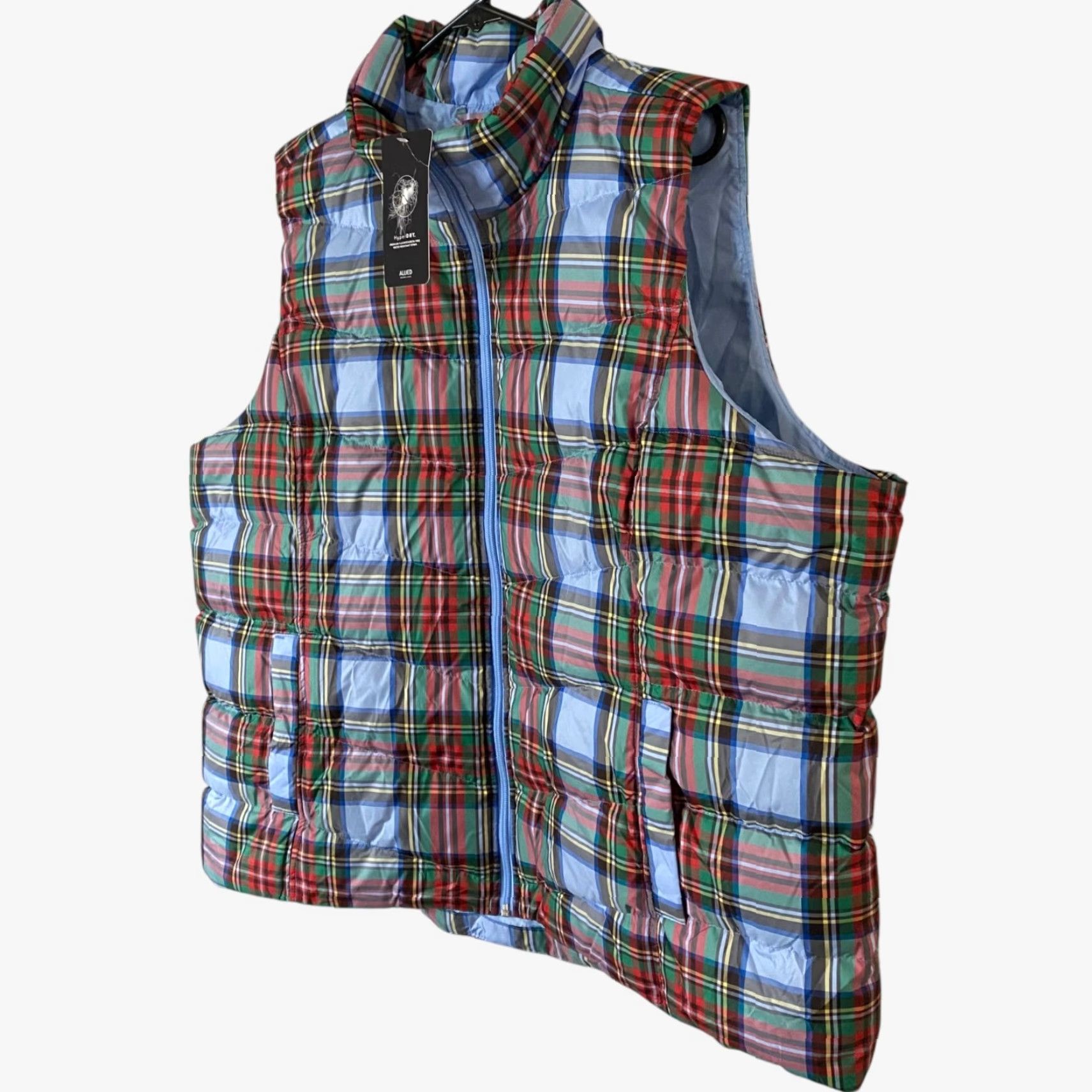 Lands' End Lands' End Puffer Vest Women's 2X Insulated Goose-Down Water-Resistant Plaid Vest Multicolor New Size XXL / US 16-18 / IT 52-54 - 2 Thumbnail