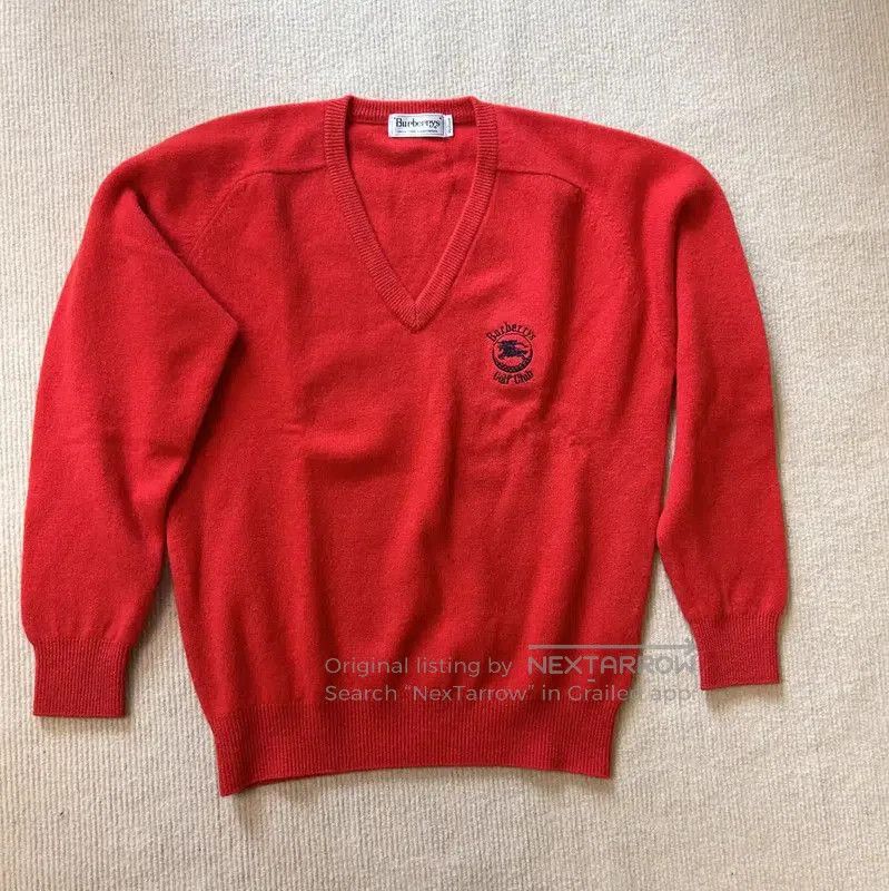 Other Burberry Red Wool Embroidered Long Sleeve Sweater. Size M / US 6-8 / IT 42-44 - 1 Thumbnail