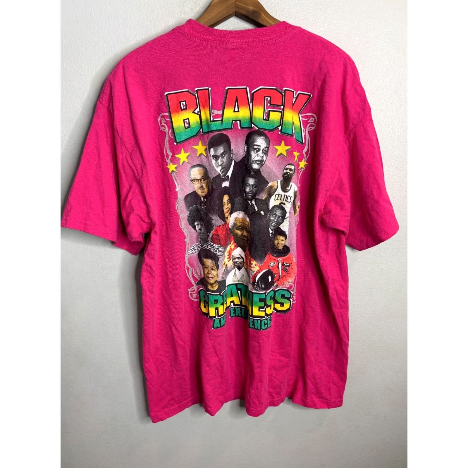 Pinko Pink Black History Culture MLK Obama Crew Tee T-shirt Men's Size XL 5447 Size US XL / EU 56 / 4 - 4 Thumbnail