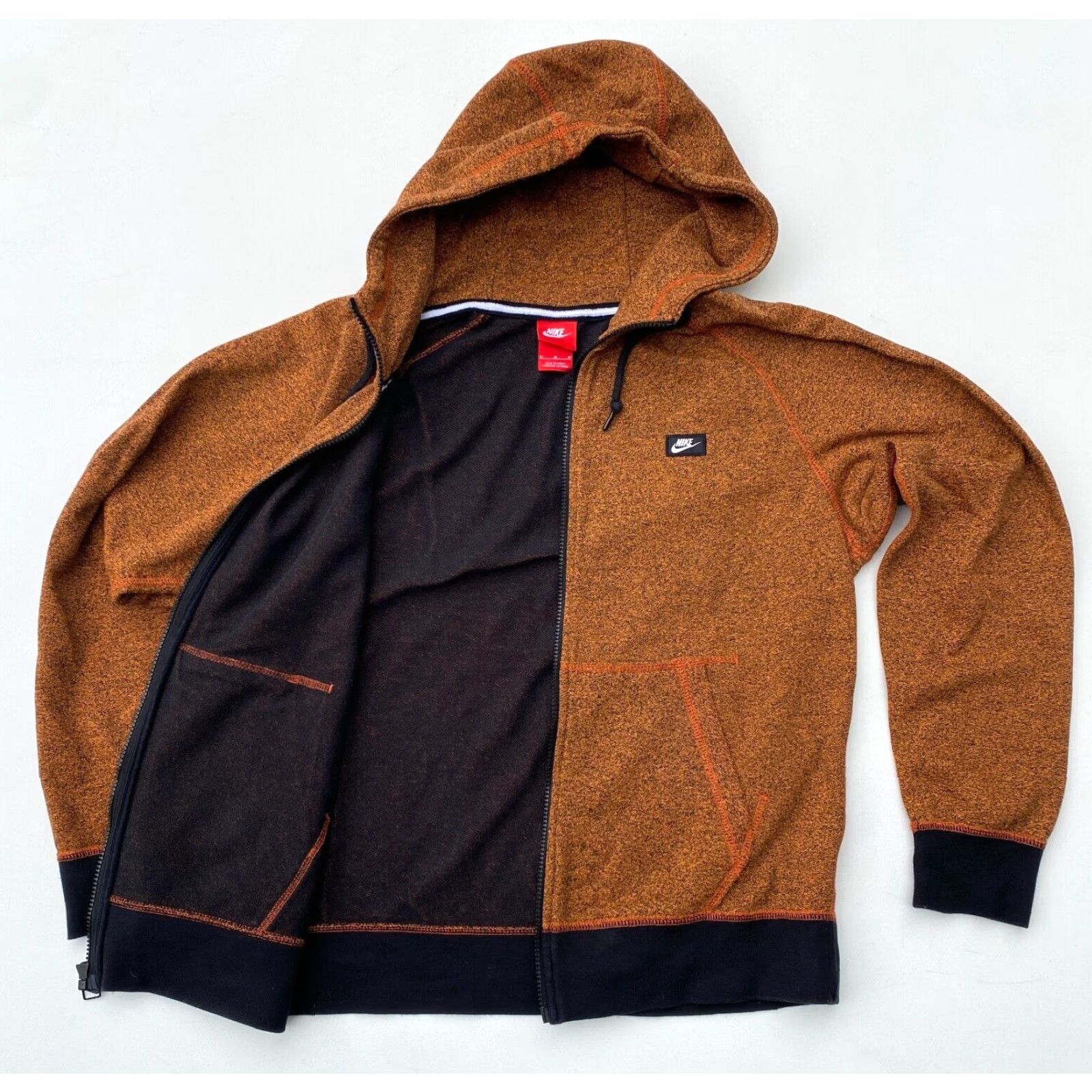 Nike VINTAGE Nike Hoodie Full Zip Mens Regular Size M Orange Logo 90s Style Size US M / EU 48-50 / 2 - 3 Thumbnail