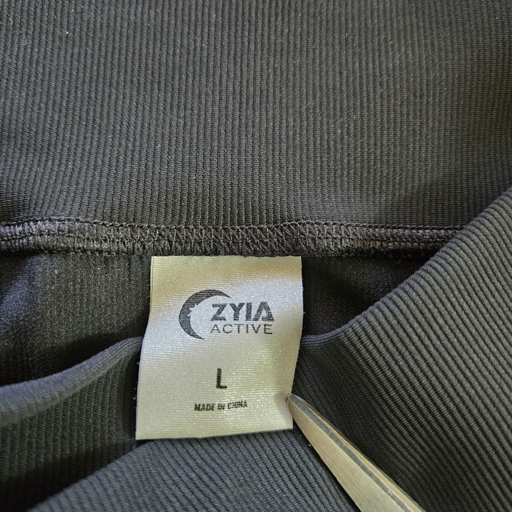 Vintage Zyia Skirt Womens Large Solid Black Pull On Nylon Spandex Knee Length Pencil Straight 29.5" Waist 13" Black Size 36" / US 14 / IT 50 - 6 Thumbnail