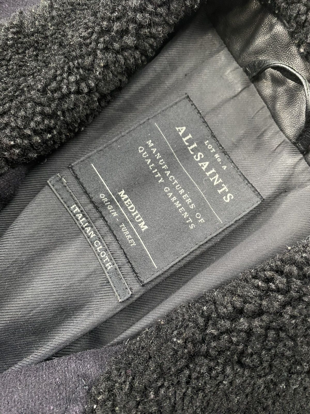 Allsaints Allsaints leather wool jacket bomber mens rare purple black Size US M / EU 48-50 / 2 - 8 Thumbnail