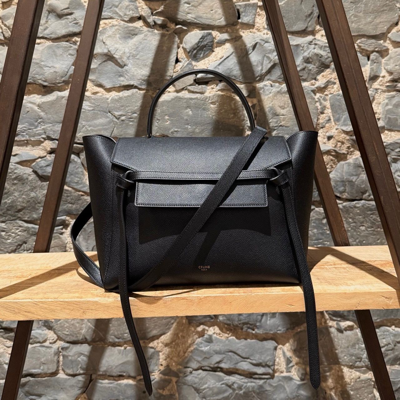 Celine Celine 2018 Black Leather Mini Belt Bag Size ONE SIZE - 1 Thumbnail