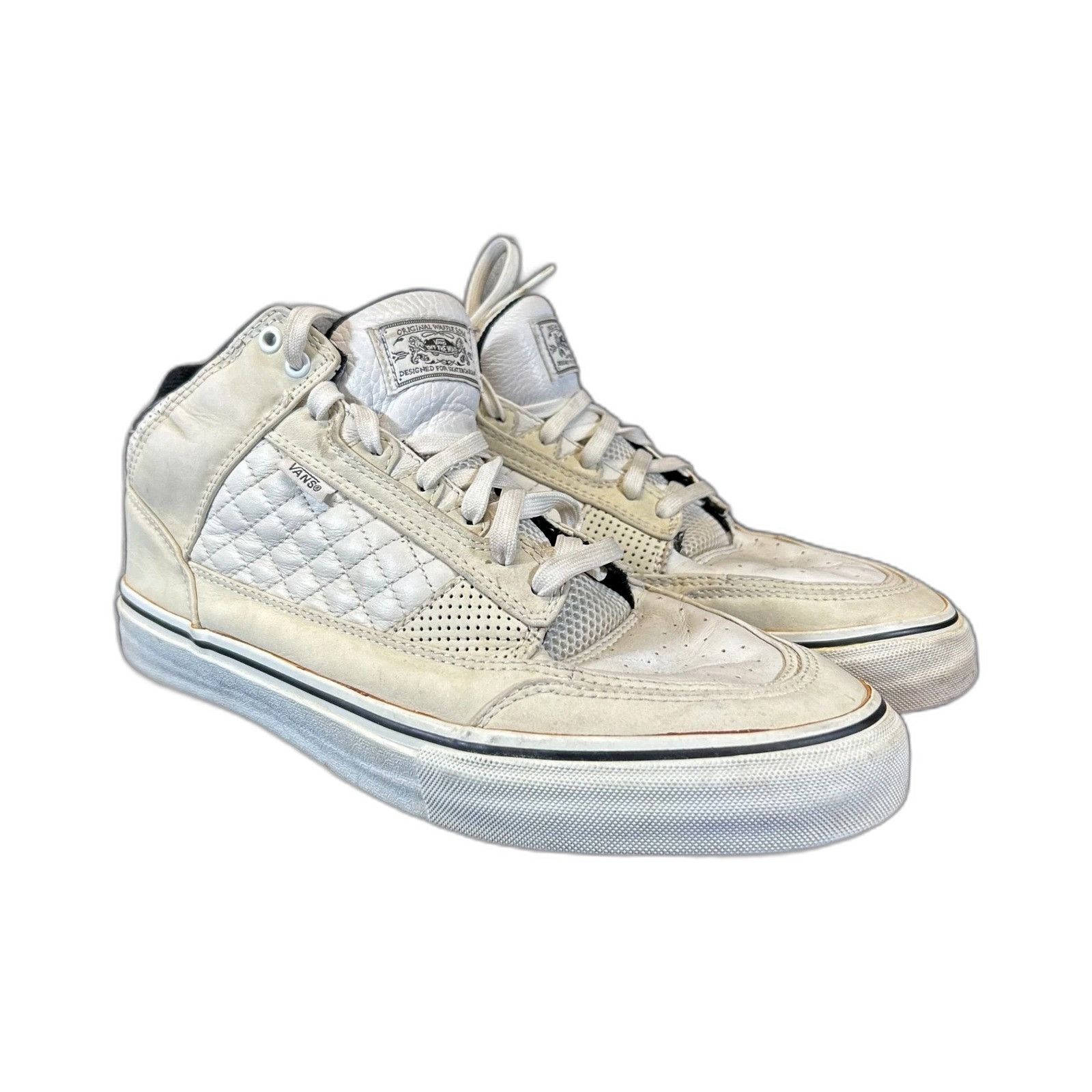 Vans Vans Bash Vulc Hosoi Shoes Men 10.5 White Cream Leather Retr Size US 10.5 / EU 43-44 - 2 Thumbnail