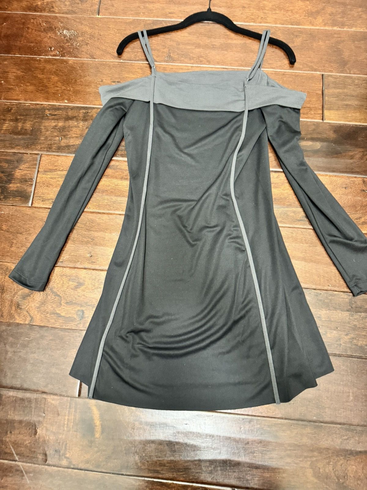 Diesel Diesel Cut Out Shoulder Mini Dress – Black/Grey Long Sleeve Size M / US 6-8 / IT 42-44 - 5 Thumbnail