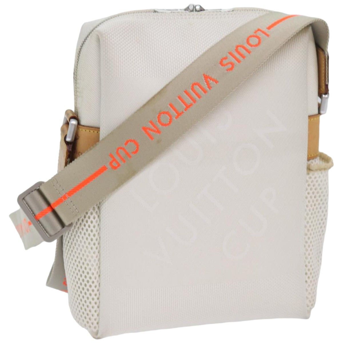 Weathery White Canvas Shoulder Bag (Pre-Owned)