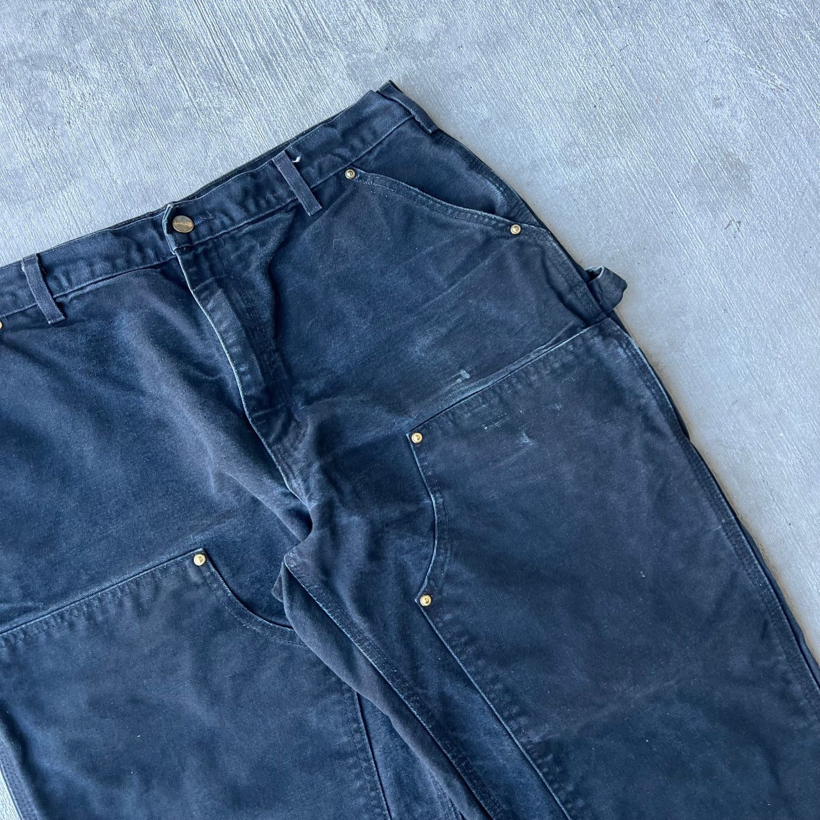 Carhartt × Vintage Vintage Y2K Carhartt black double knee work carpenter pants Size US 34 / EU 50 - 7 Thumbnail