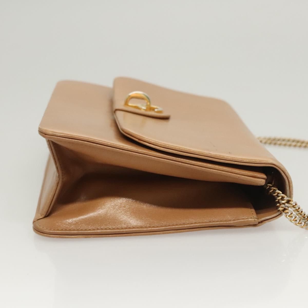 Dior DIOR Chain Shoulder Bag Leather Beige Gold Size ONE SIZE - 4 Thumbnail