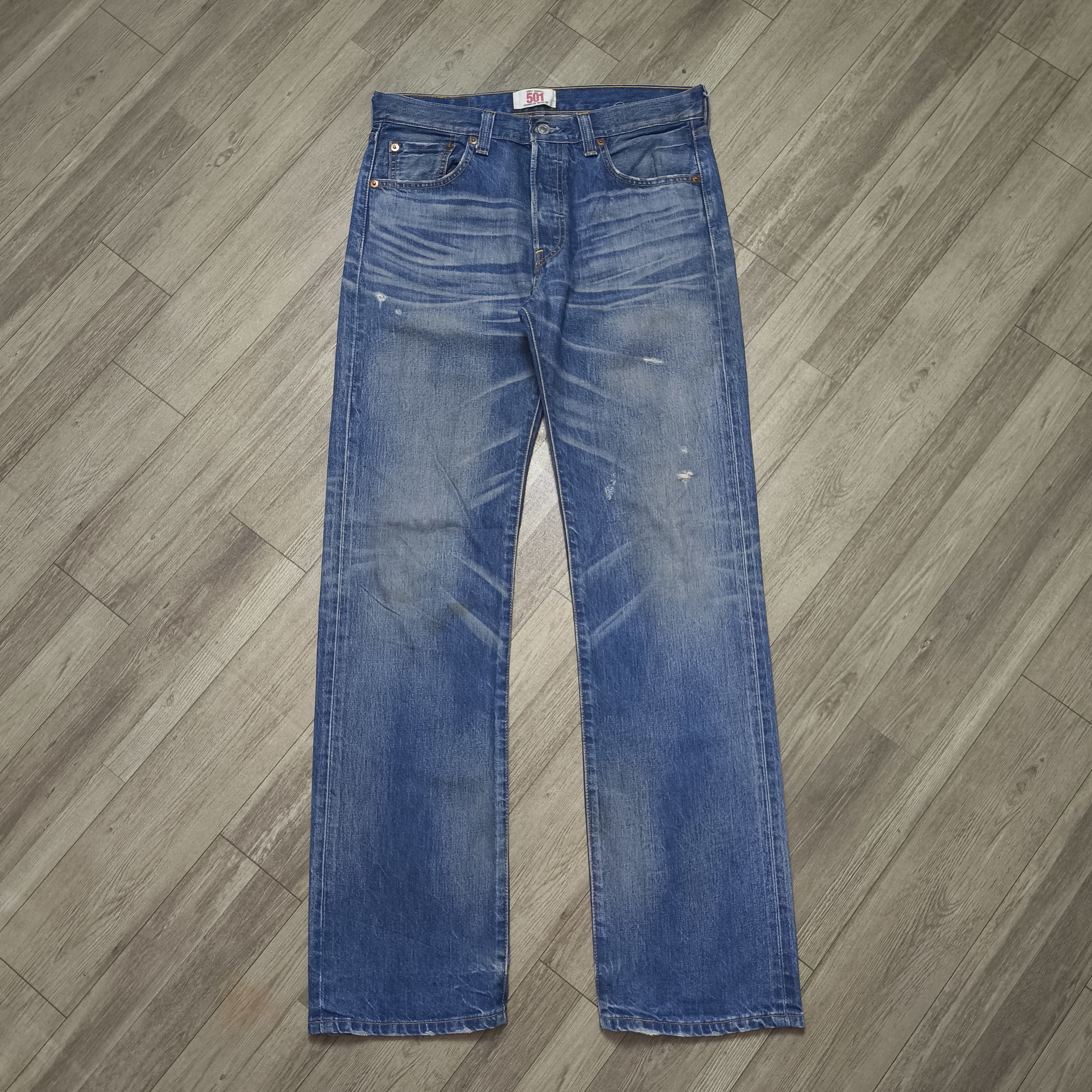 Levi's Vintage Levi's 501 Straight Leg Jeans 3073 Stamped Button Size US 30 / EU 46 - 1 Thumbnail