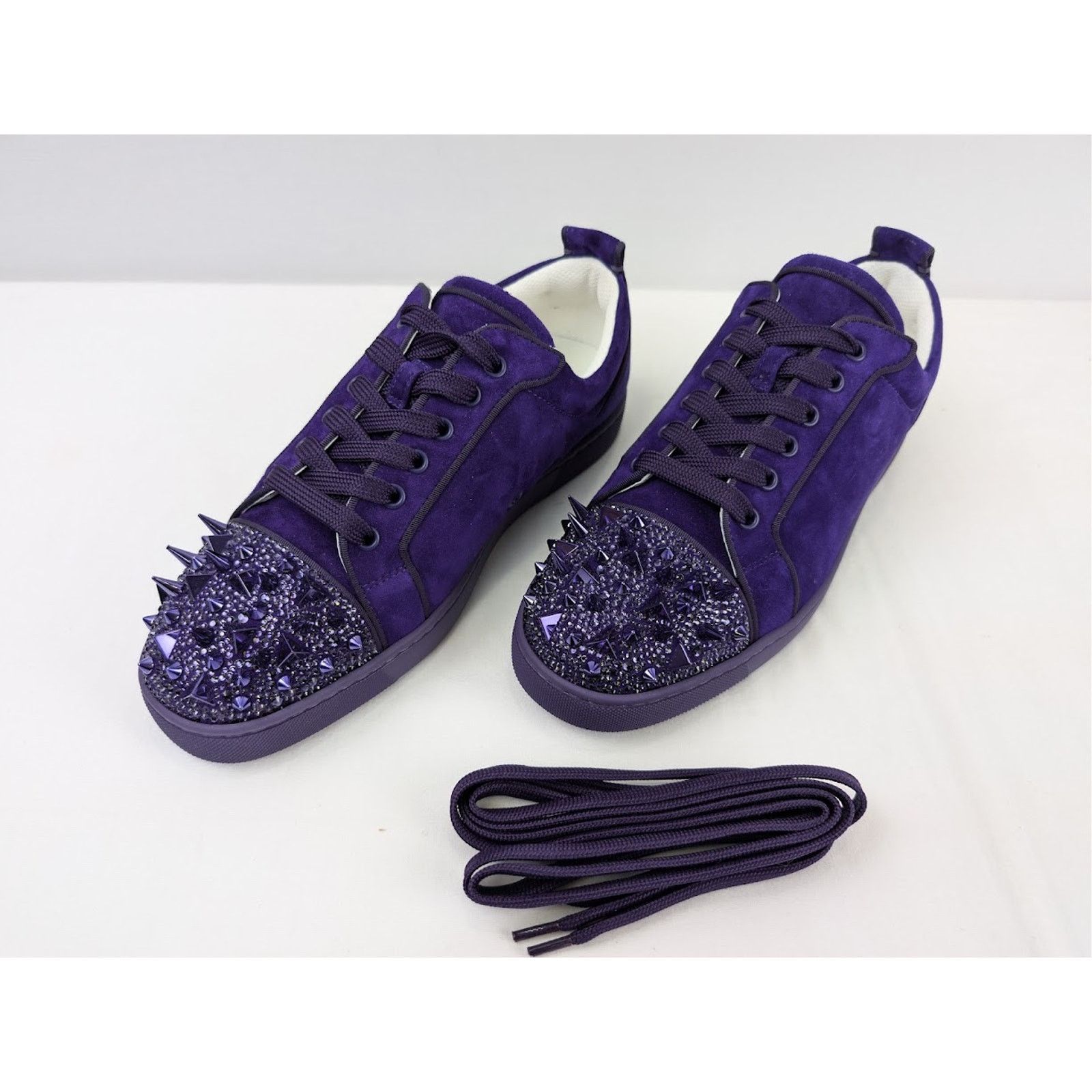 Christian Louboutin o1rshd1 Junior Pik Strass Sneakers in Blue Size US 10 / EU 43 - 7 Thumbnail