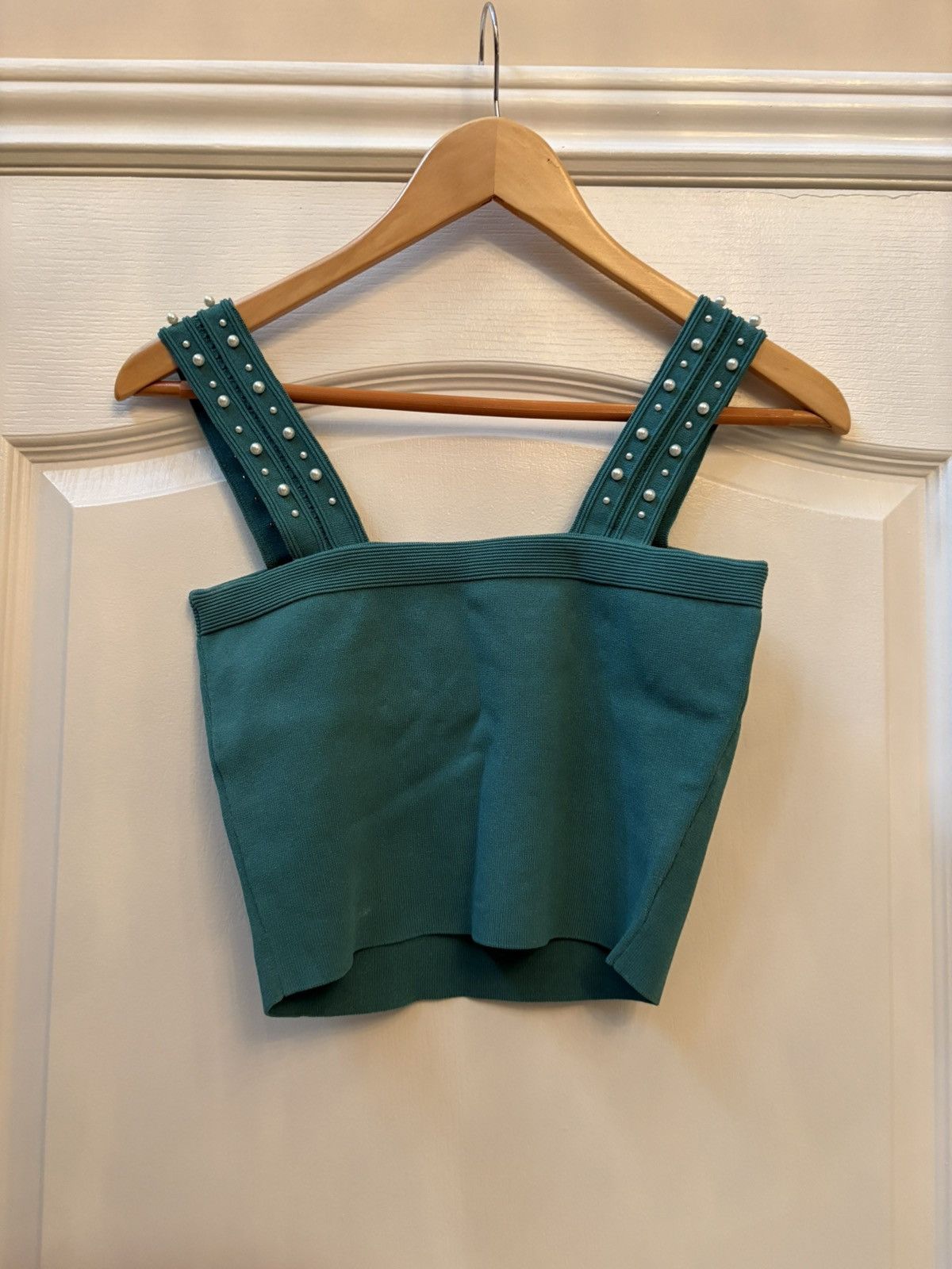 Sandro Sandro cropped tank top with pearls Size XS / US 0-2 / IT 36-38 - 3 Thumbnail