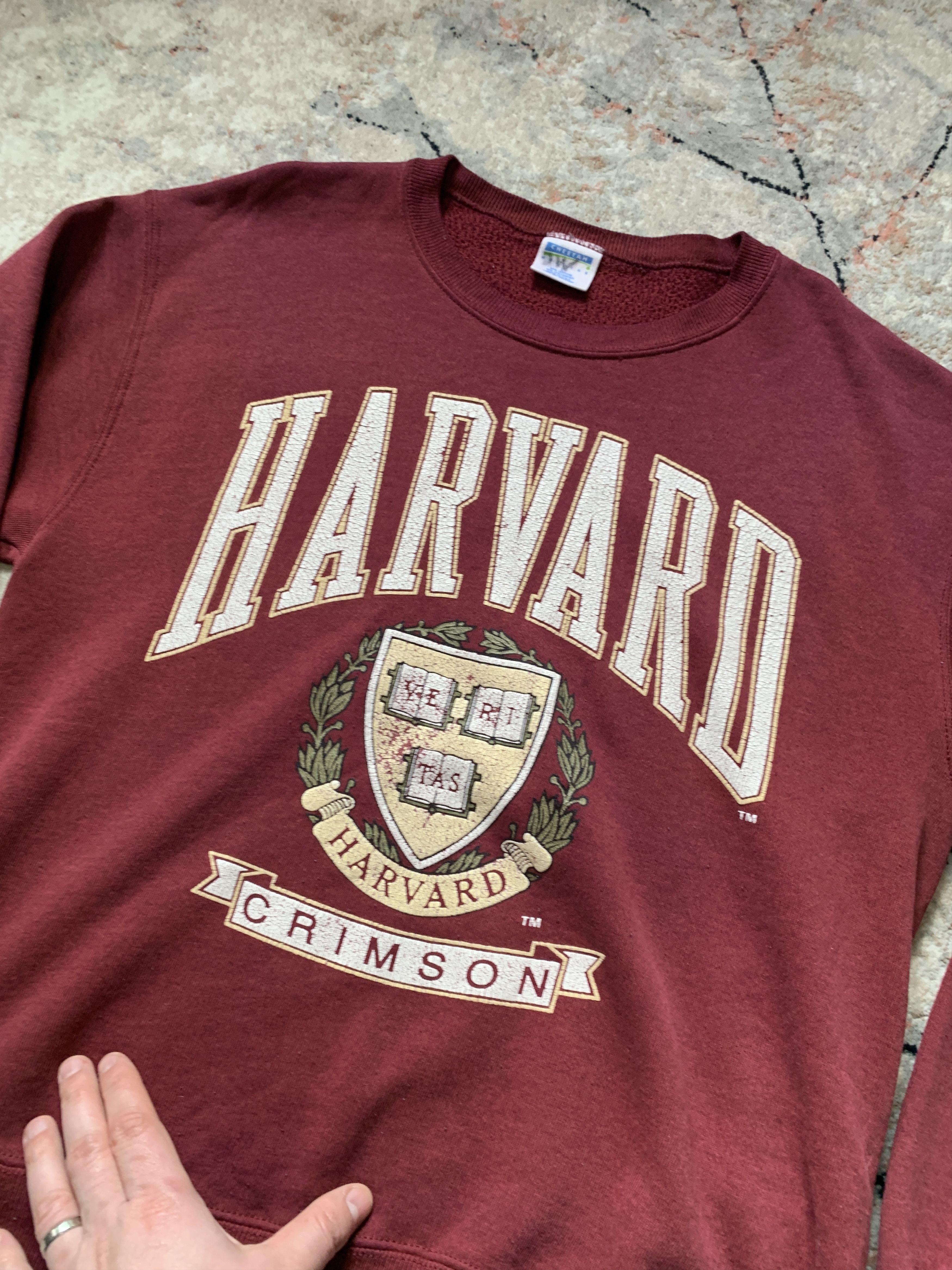Other Vintage Harvard Crimson Made In USA Sweatshirt Size US L / EU 52-54 / 3 - 3 Thumbnail