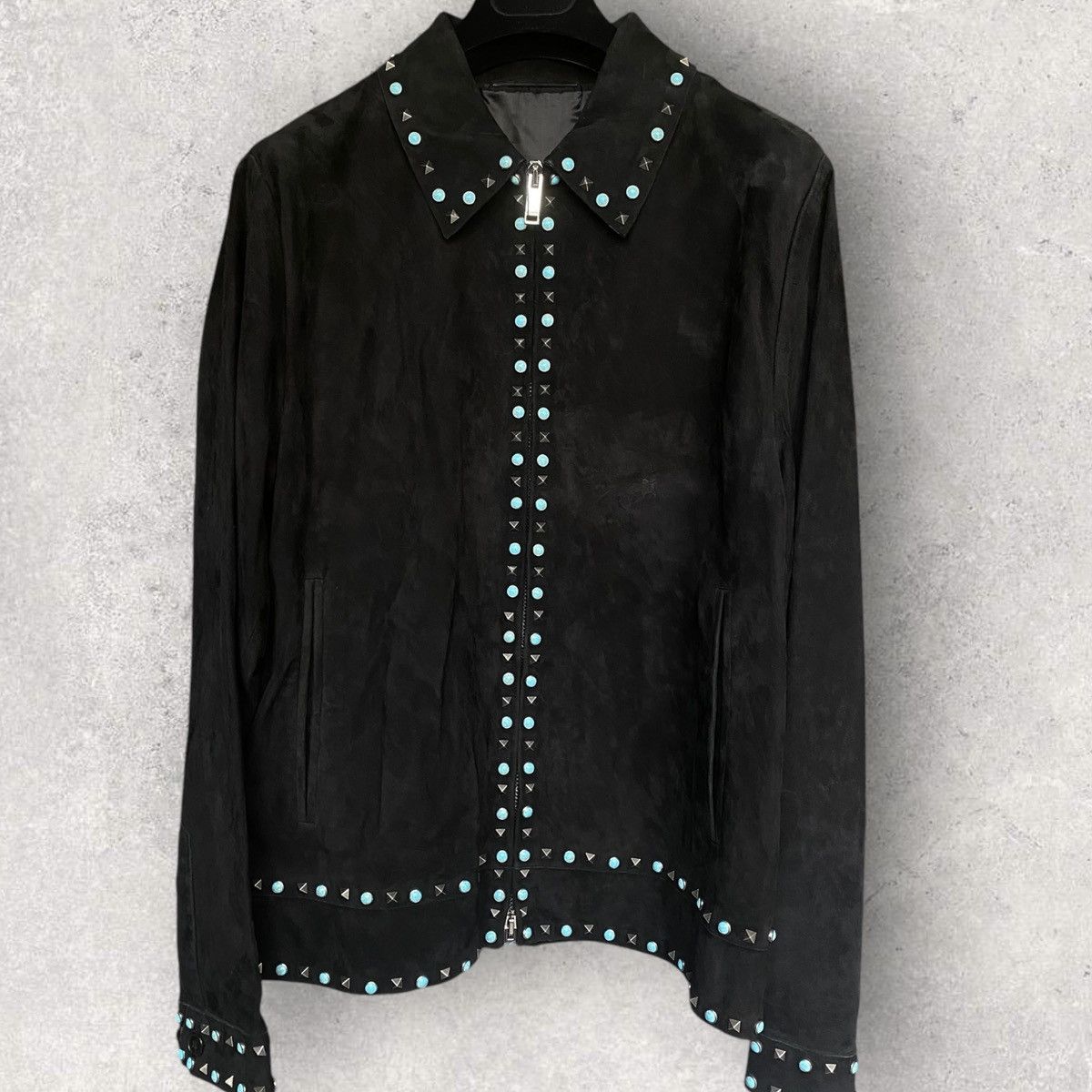 Valentino SS16 Studded Embellished Suede Jacket Size US L / EU 52-54 / 3 - 2 Thumbnail
