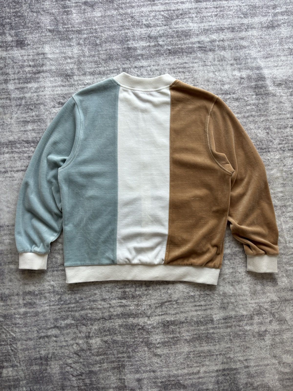 Supreme SS18 Supreme Velour Zip Up Jacket Tan Blue Small 2018 Size US M / EU 48-50 / 2 - 3 Thumbnail