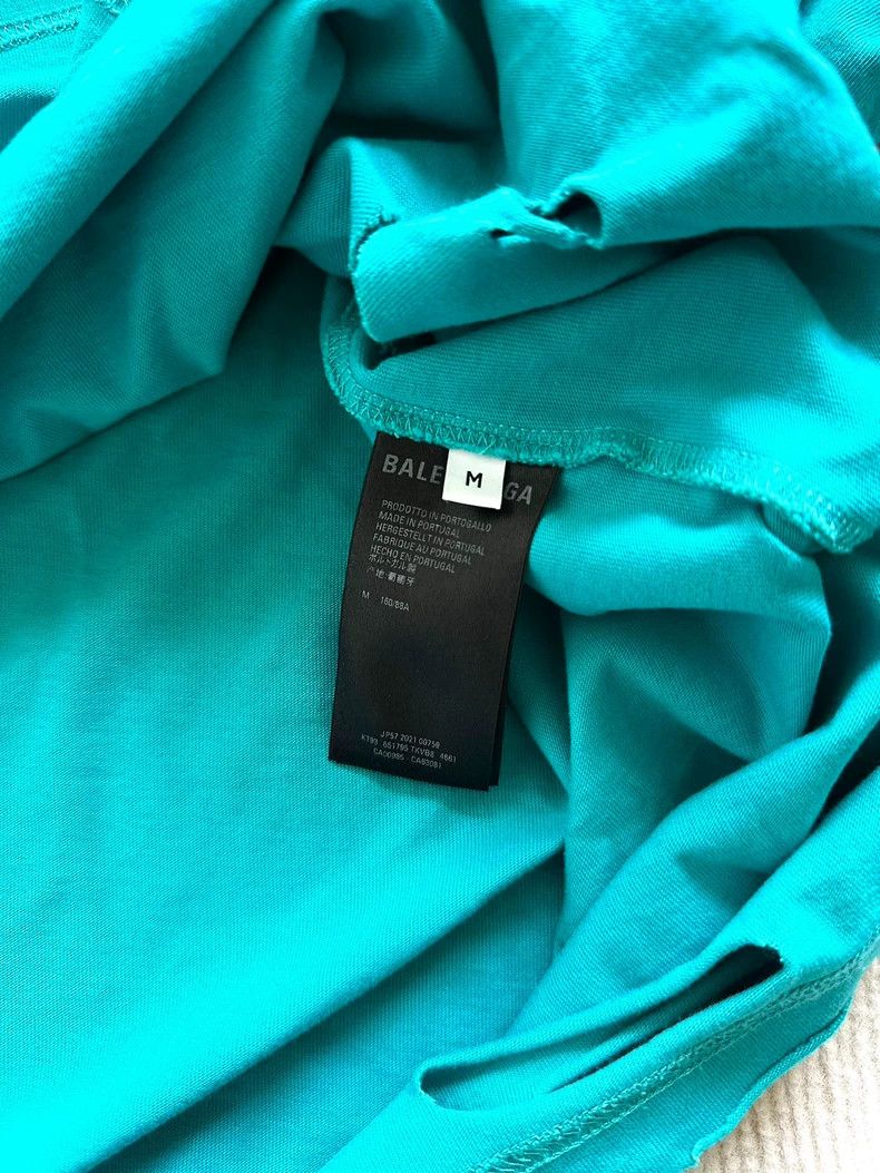 Balenciaga Balenciaga Lake water green havoc logo short sleeves Size US M / EU 48-50 / 2 - 2 Thumbnail
