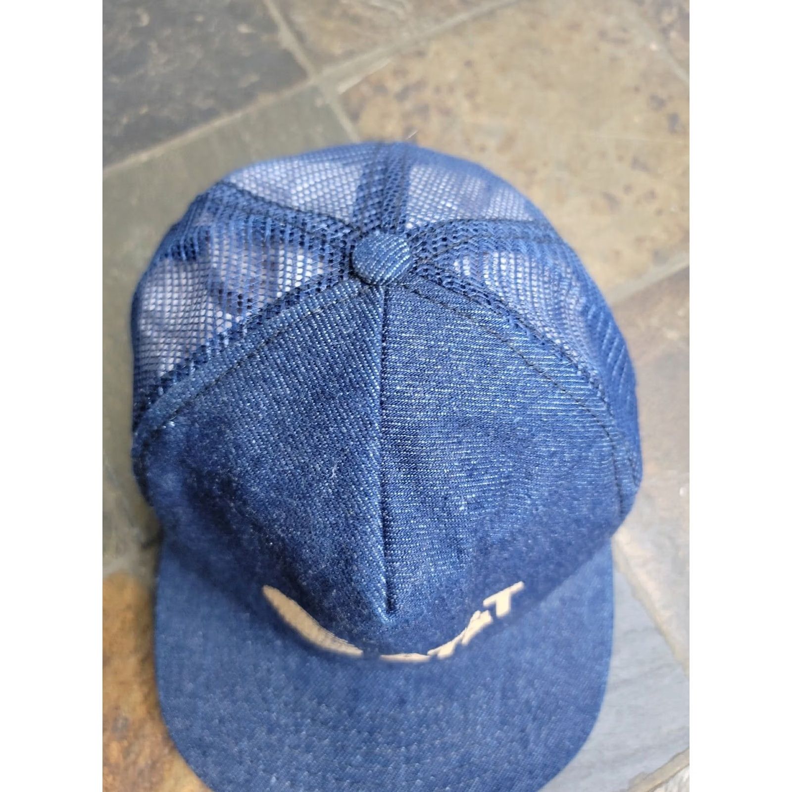 Logo 7 VINTAGE AT&T Trucker Hat USA Made Snapback Logo Hat 80s 90s Line Work Adjustable Men Blue Cotton Twill Size ONE SIZE - 7 Thumbnail