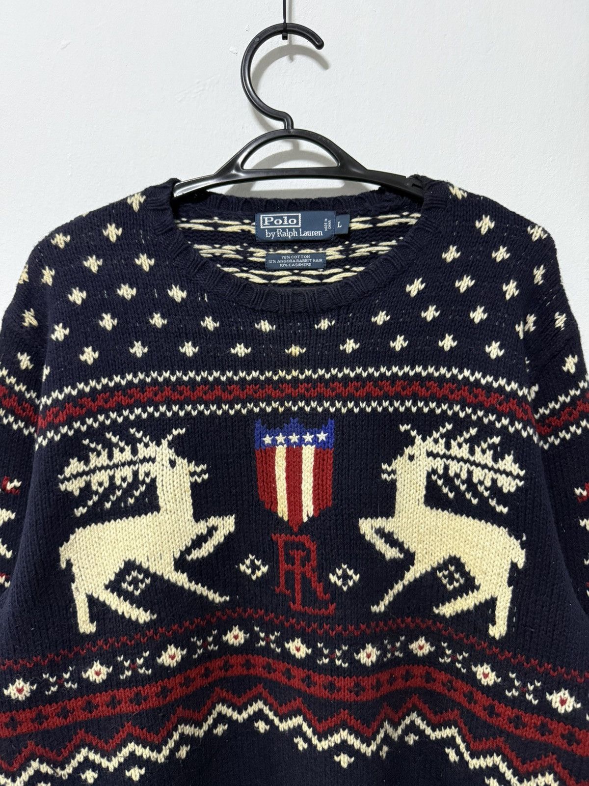 Polo Ralph Lauren Vintage 90s Polo Ralph Lauren Christmas reindeer sweater Size US L / EU 52-54 / 3 - 4 Thumbnail