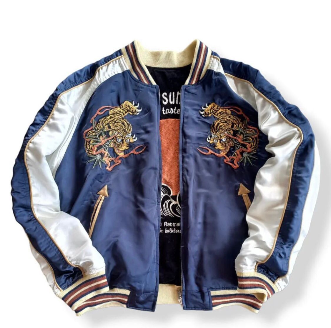 TASTE by Knit】Knit embroidery sukajan TASTE by Knit】Knit