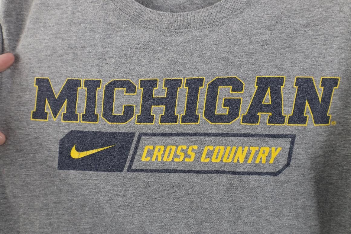 Nike Nike University of Michigan Cross Country T-Shirt Gray Size US S / EU 44-46 / 1 - 5 Thumbnail