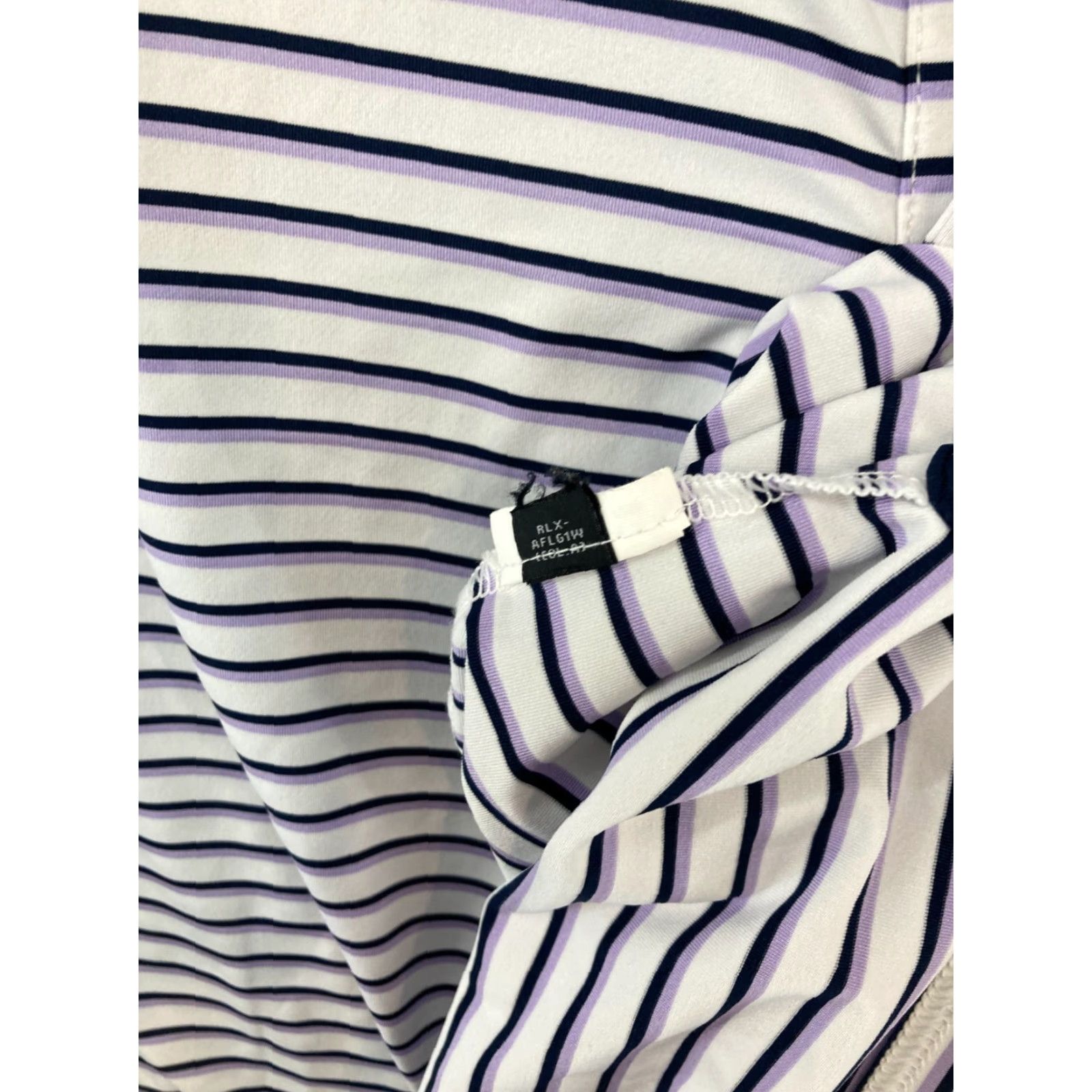 RLX Ralph Lauren RLX Ralph Lauren Polo Shirt XL Striped Purple Performance Shirt Mens Size US XL / EU 56 / 4 - 5 Thumbnail