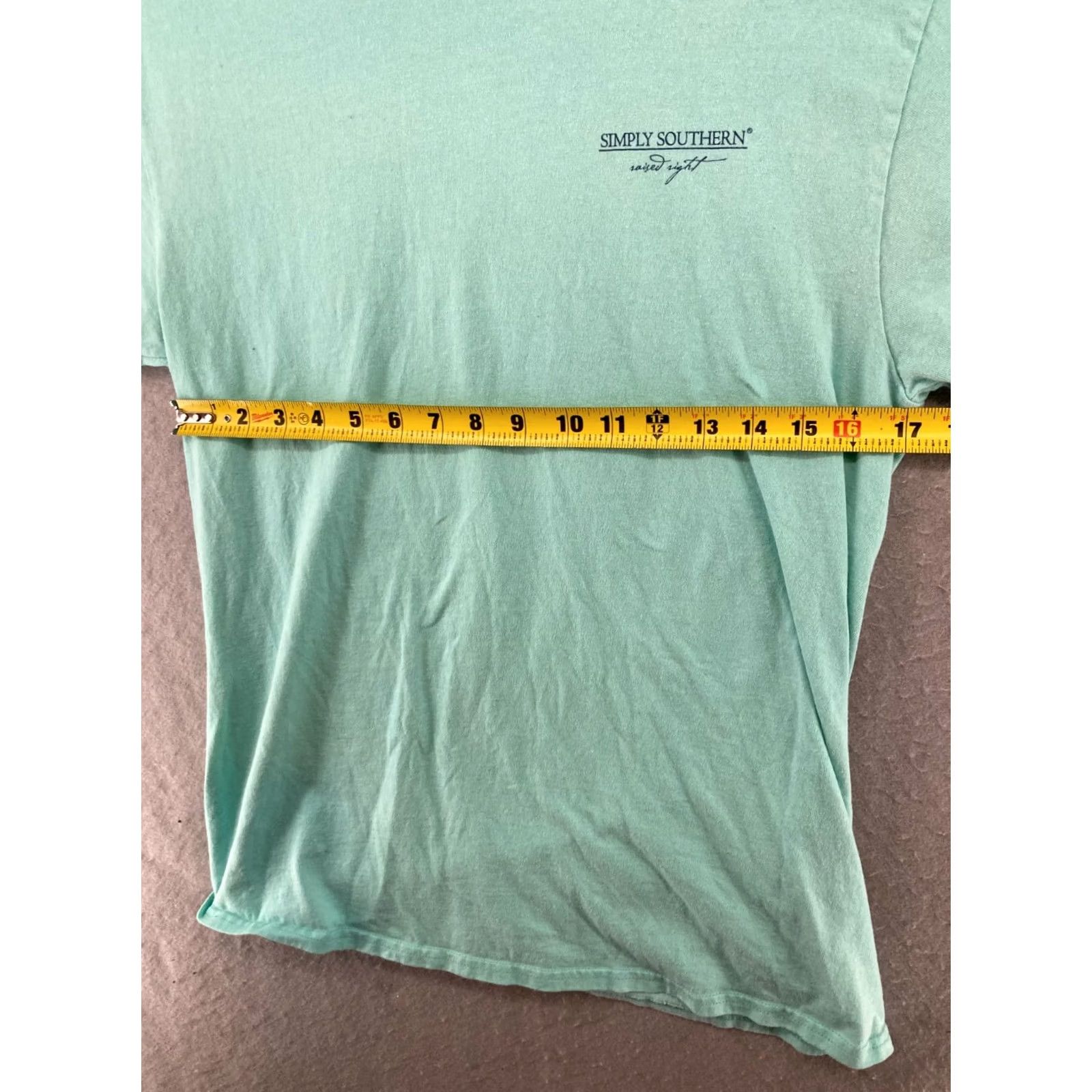 Vintage Simply Southern Womens TShirt Medium Blue Raised Right Sea Turtle Size M / US 6-8 / IT 42-44 - 3 Thumbnail