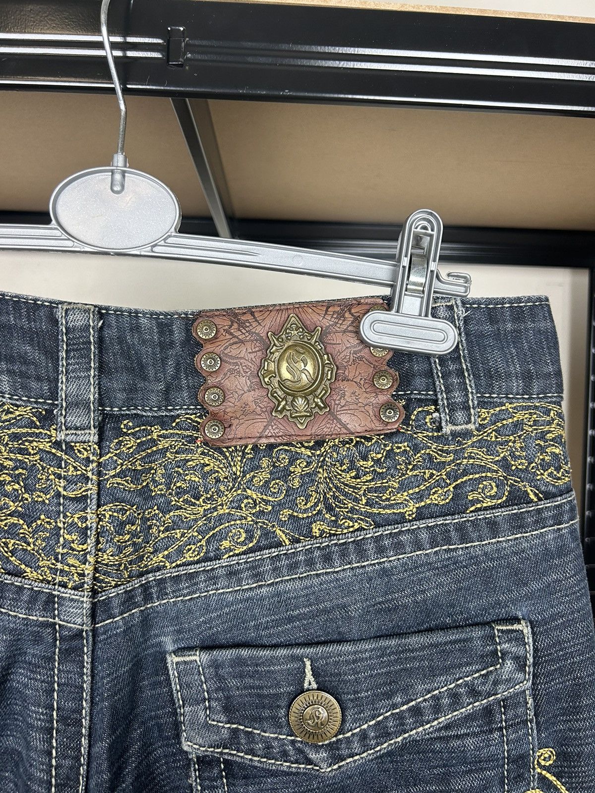 Japanese Brand × Vintage KANJI koi embroidered and printed japanese jeans Size US 32 / EU 48 - 5 Thumbnail