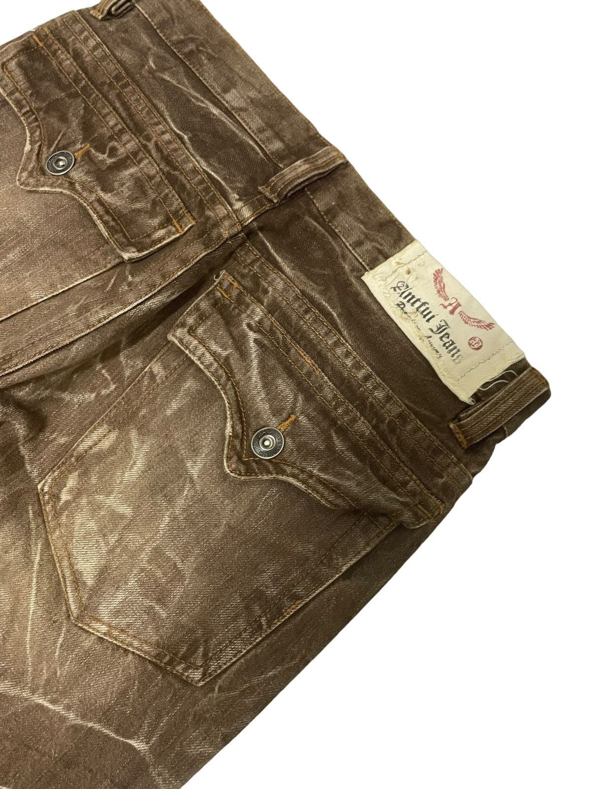 If Six Was Nine × Junya Watanabe × KMRii Antfui Japan Max Claw Mark Flared Distressed Jeans Size US 30 / EU 46 - 14 Thumbnail