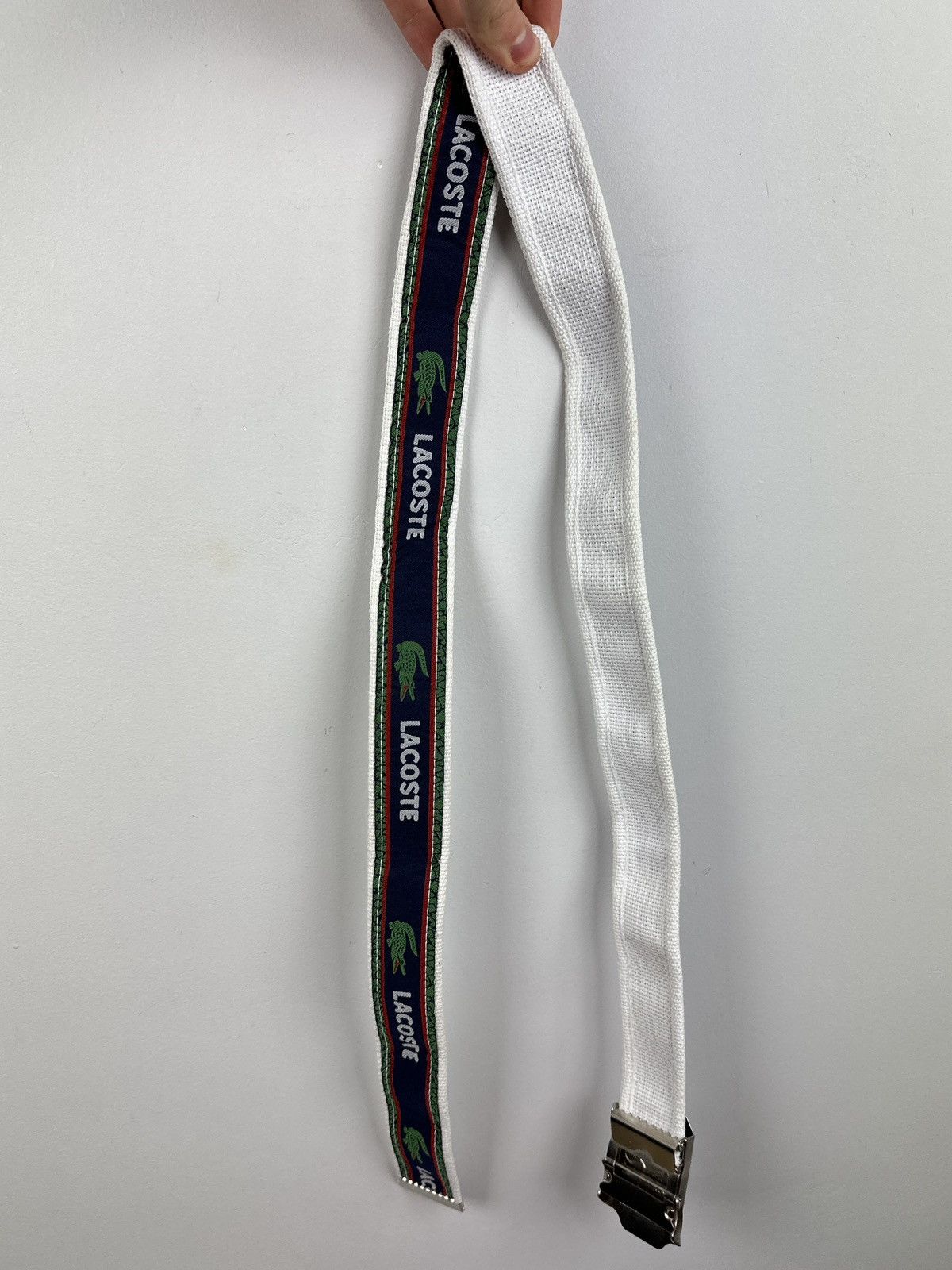Lacoste × Vintage Vintage Y2K Lacoste Monogram Spell Logo Belt Size ONE SIZE - 5 Thumbnail