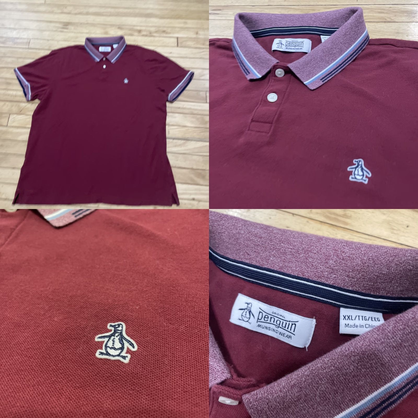 Vintage Penguin Polo Shirt Mens XXL Red Organic Cotton Short Sleeve Golf Classic Logo Size US XXL / EU 58 / 5 - 11 Thumbnail