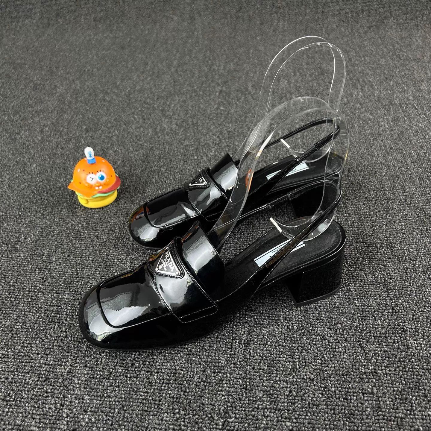 Prada Prada Women's Black Patent Leather High Heel Sandals 36 Size US 5.5 / IT 35.5 - 1 Thumbnail