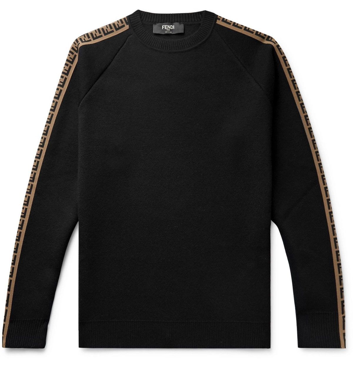 Fendi o1tko10326 FF Motif Crew-Neck Sweater in Black Size US S / EU 44-46 / 1 - 1 Thumbnail