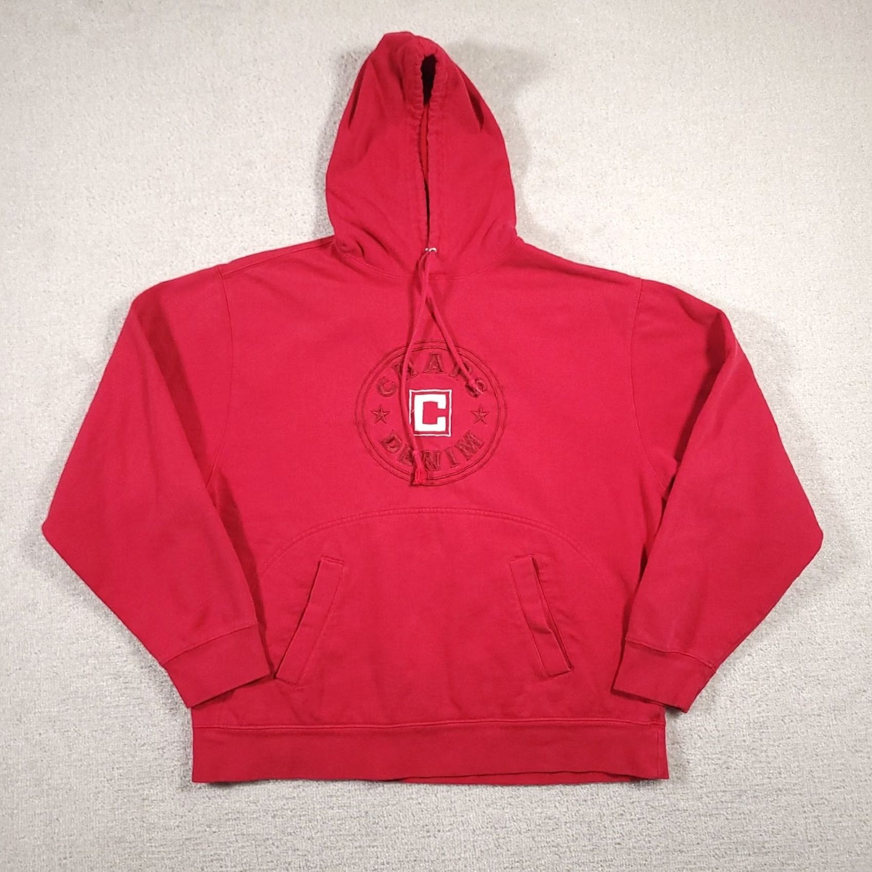 Chaps Chaps Denim Mens L Red Logo Embroidered Pullover Hoodie Sweatshirt Shirt Size US L / EU 52-54 / 3 - 2 Thumbnail