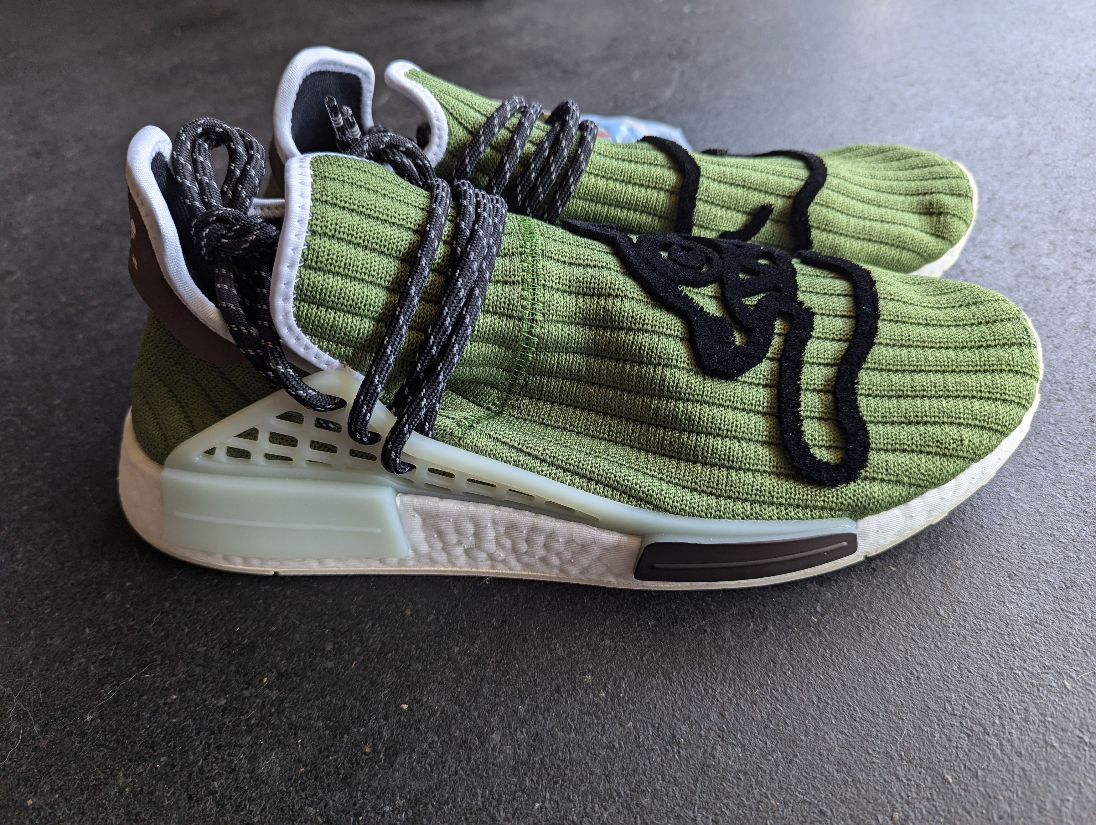 Adidas × Billionaire Boys Club × Humanrace adidas NMD Hu Pharrell x BBC Running Dog Green Size US 12.5 / EU 45-46 - 2 Thumbnail