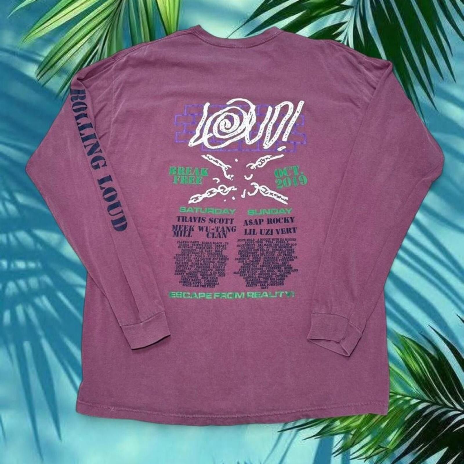 Other Rolling Loud 2019 Hip Hop Rap tee Wu Tang Meek Mill Lil Uzi Size US XL / EU 56 / 4 - 1 Thumbnail