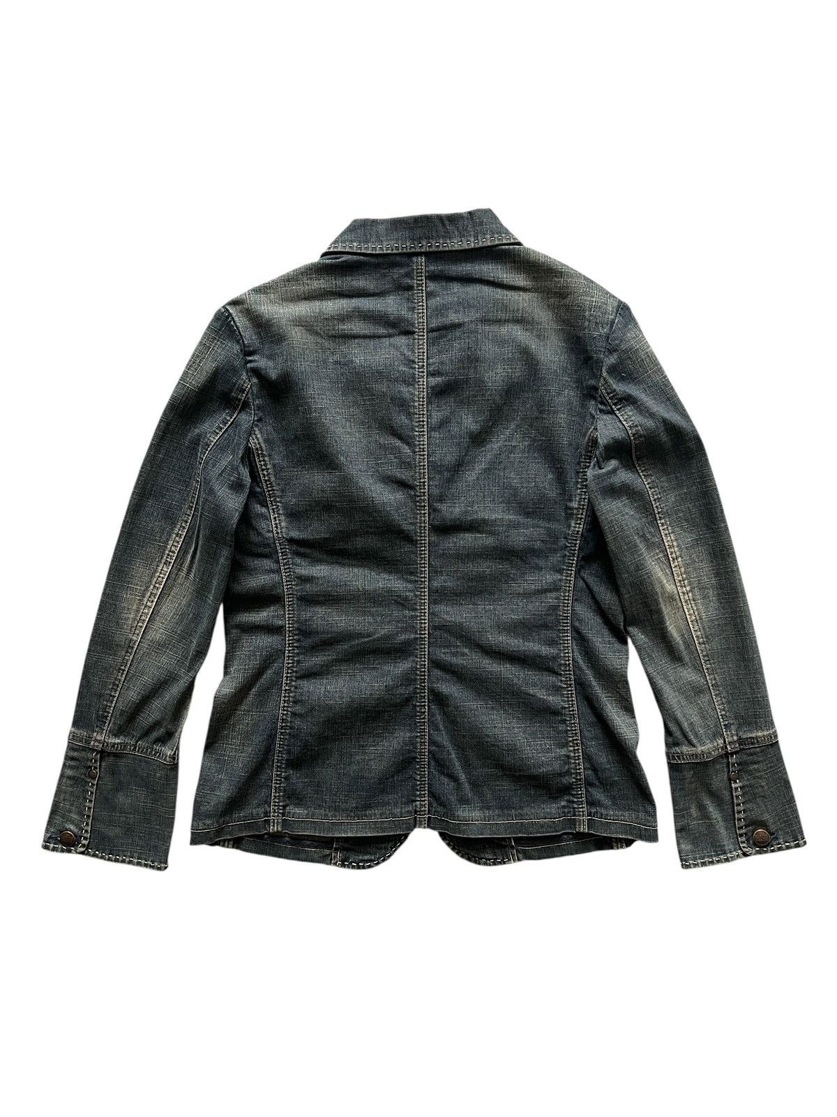 Marithe + Francois Girbaud 1990s Marithe Francois Girbaud Denim Blazer Jacket Size S / US 4 / IT 40 - 2 Thumbnail