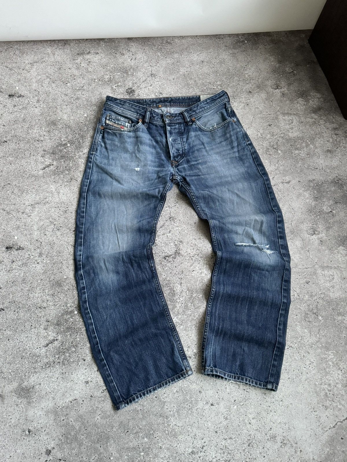 Diesel × Vintage Vintage Diesel Y2K distressed jeans pants Size US 31 - 2 Thumbnail