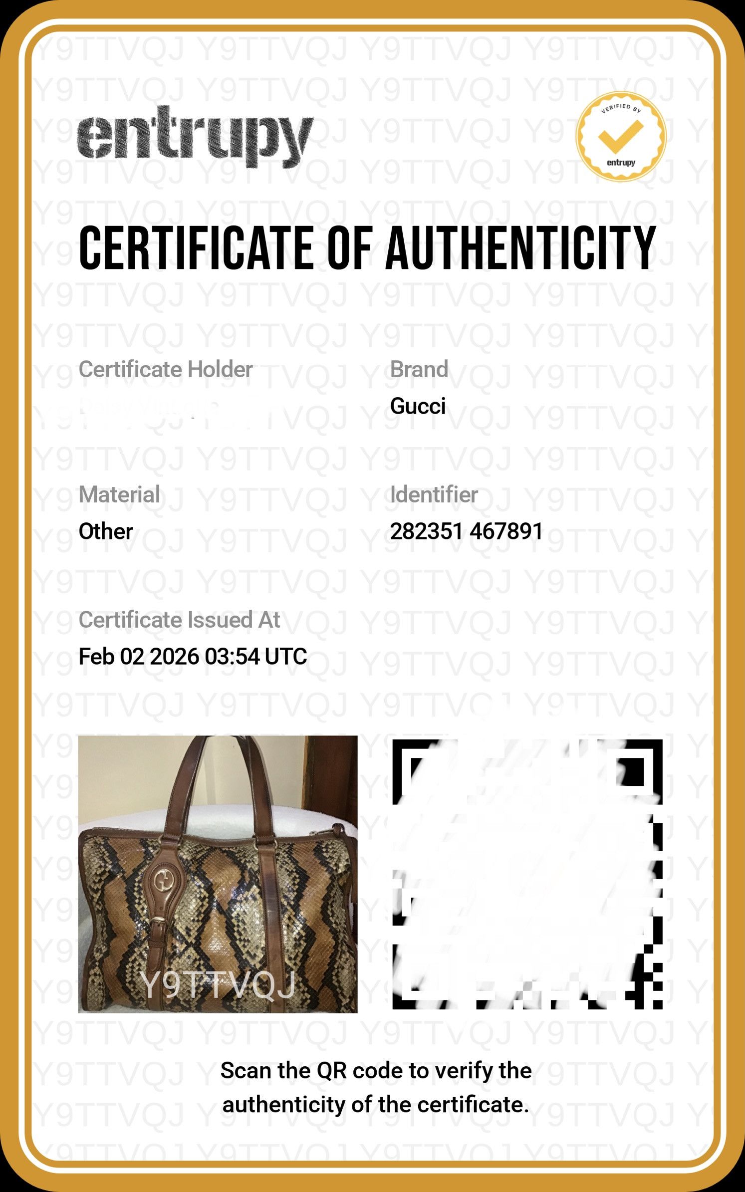 Gucci Rare Gucci Brown Python Leather Large Tote Bag Size ONE SIZE - 21 Thumbnail
