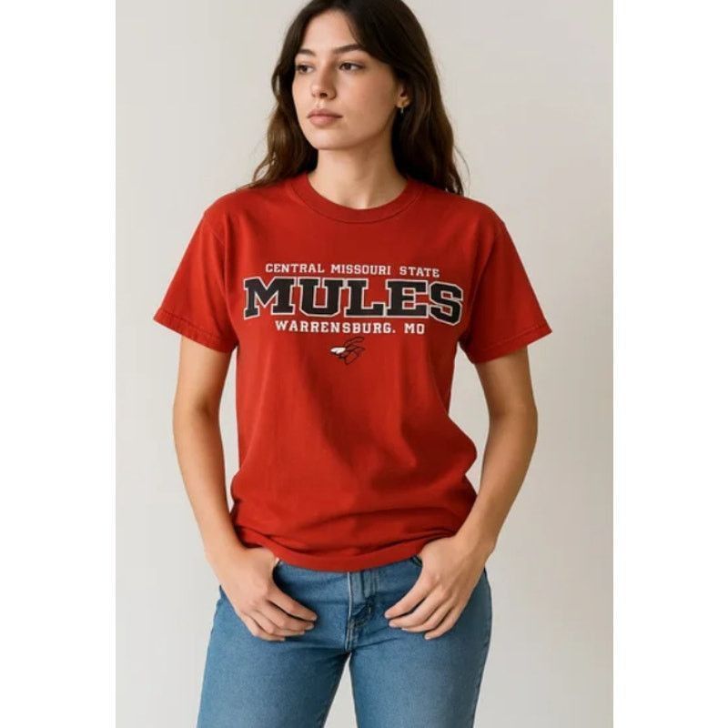 Jerzees Y2K College Sports Graphic Tee Central Missouri State M Size M / US 6-8 / IT 42-44 - 1 Thumbnail