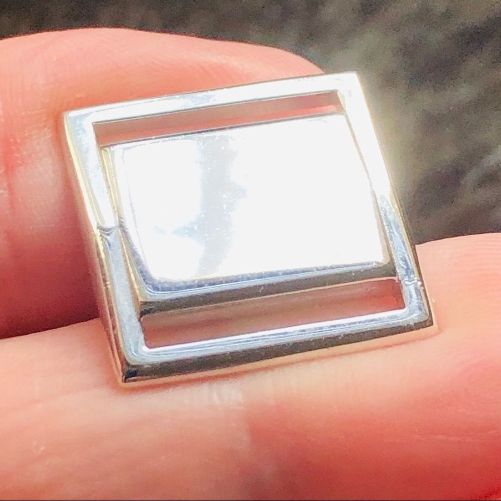 Vintage Vintage men’s Swank silver plated square cuff links Size ONE SIZE - 2 Thumbnail