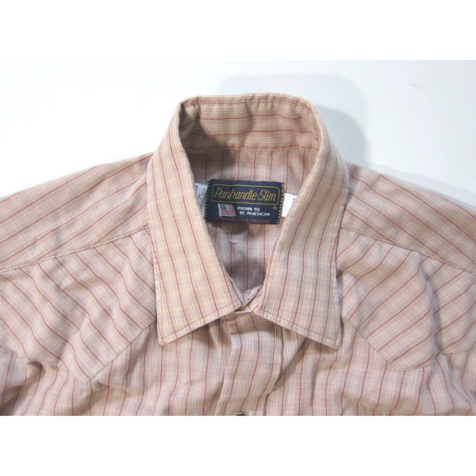 Vintage VINTAGE Panhandle Slim Western Shirt XL Brown Stripe Cotton Long Sleeve Adult Men’s Size US XL / EU 56 / 4 - 4 Thumbnail