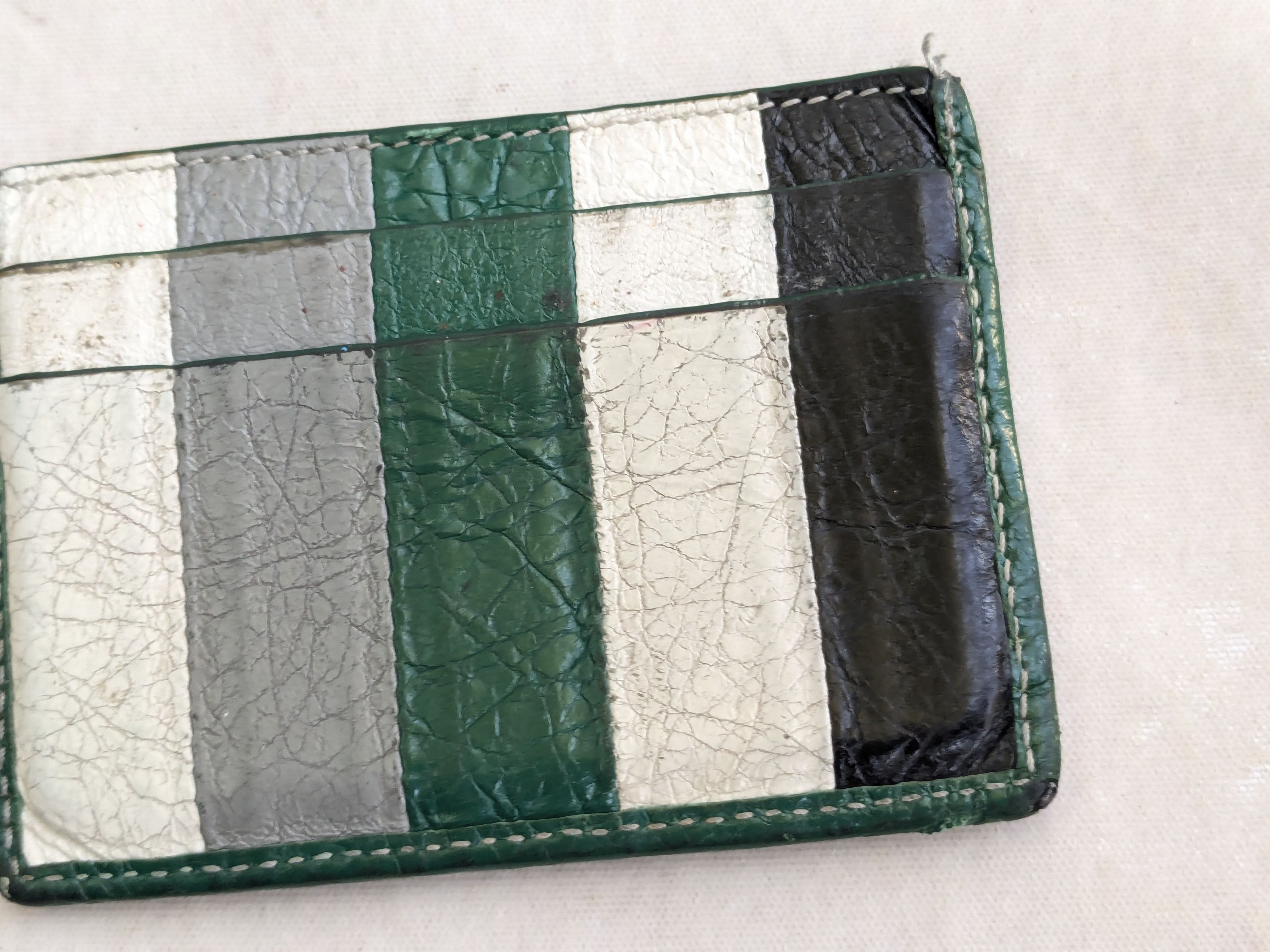 Balenciaga Balenciaga Cardholder Wallet Green Black White Bazaar Size ONE SIZE - 3 Thumbnail