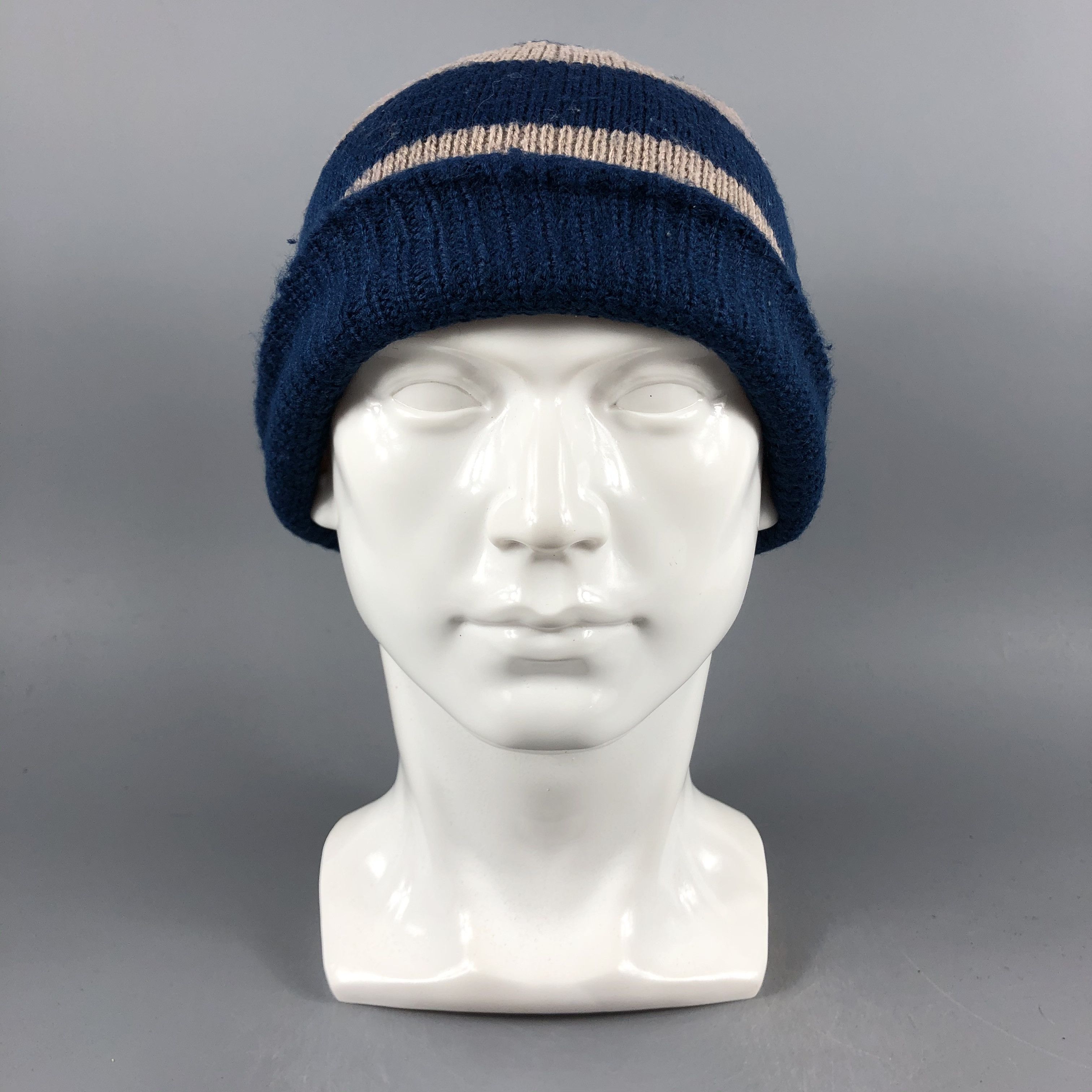 Japanese Brand × Vintage Japanese Brand Stripe Beanie Snow Hat Snow Cap -D1178 Size ONE SIZE - 7 Thumbnail