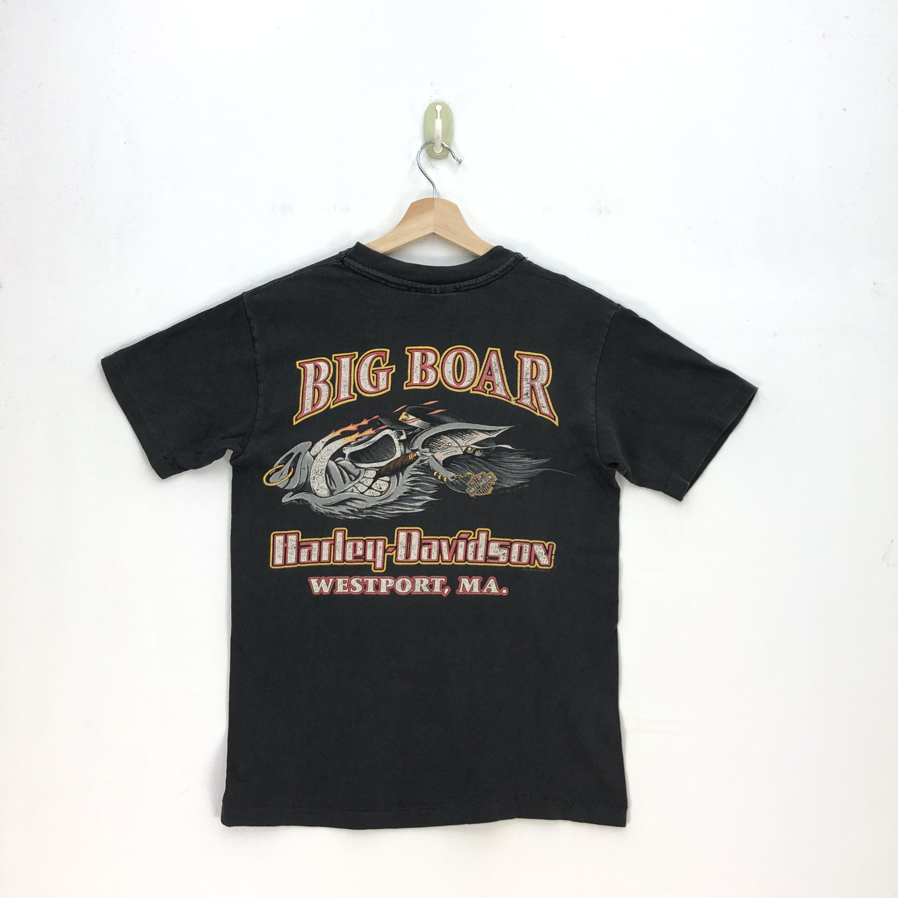 Harley Davidson Vintage Harley Davidson T Shirt Motorcycle Big Boar Tees Size US S / EU 44-46 / 1 - 1 Thumbnail