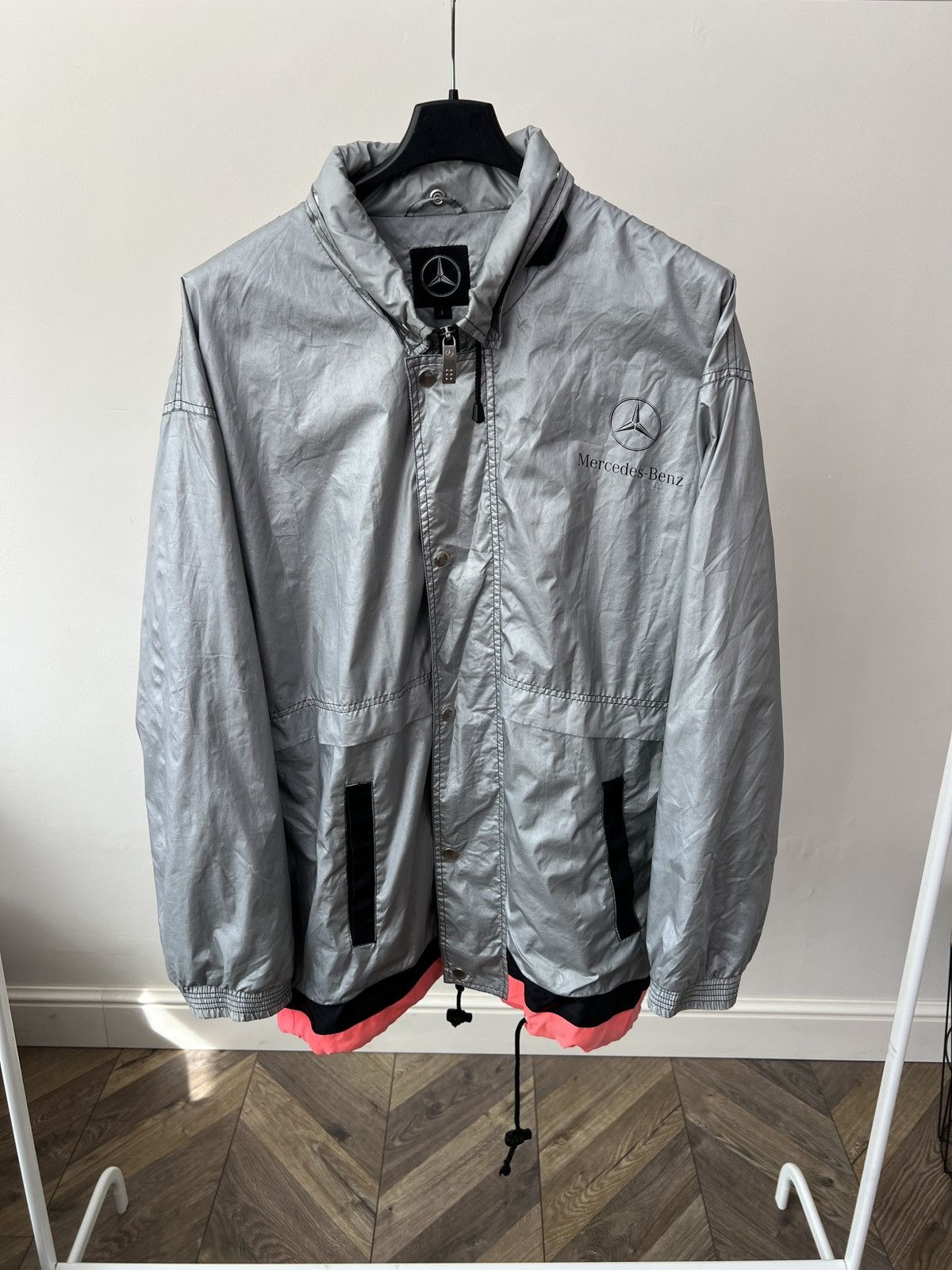 Mercedes-Benz Vintage Mercedes Benz Racing Windbreaker Silver Jacket Size US L / EU 52-54 / 3 - 1 Thumbnail
