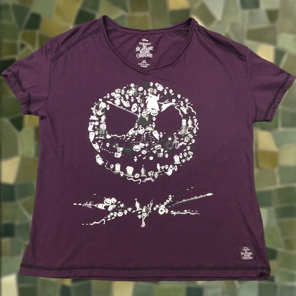 Disney Disney Nightmare Before Christmas Pajama Top Womens Large 12-14 Sleepwear Burton Size L / US 10 / IT 46 - 1 Thumbnail