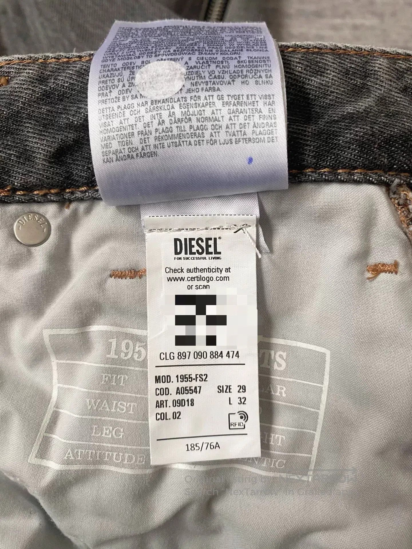 Y/Project diesel gray red zipper flared jeans. Size US 29 - 8 Thumbnail
