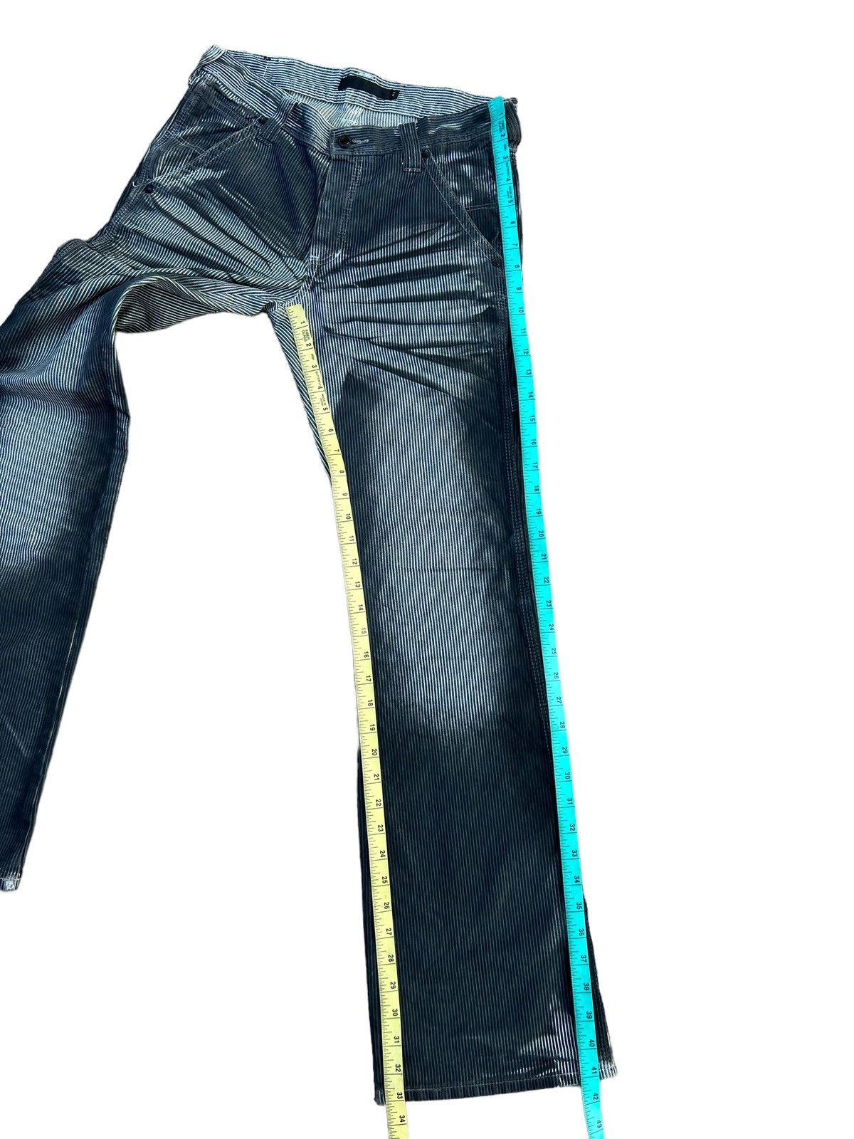GOSTAR DE FUGA Fuga Japan Waxed Hickory Striped Bootcut Carpenter Pant Size US 29 - 5 Thumbnail
