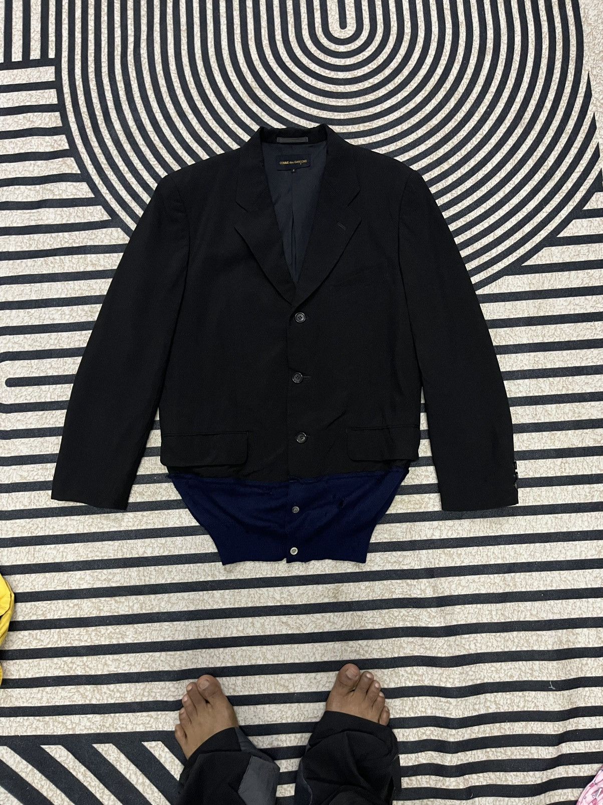 Comme des Garcons AW 1993 COMME DES GARCONS “SYNERGY”WOOL HEM RIB DISTRESSED Size S / US 4 / IT 40 - 4 Thumbnail
